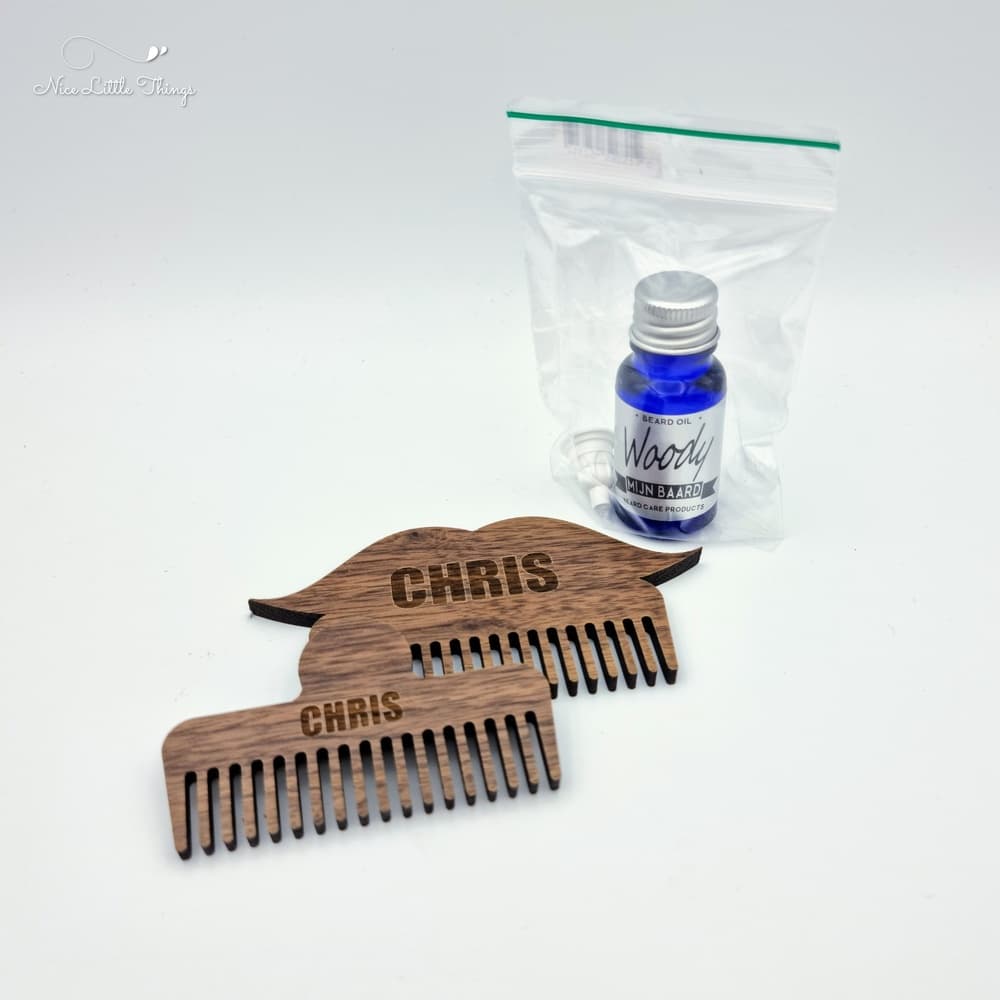 beard comb set + oil