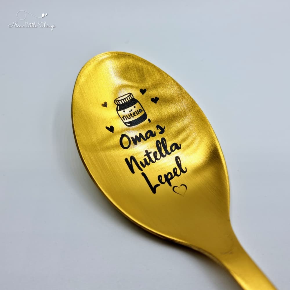 gouden nutella lepel