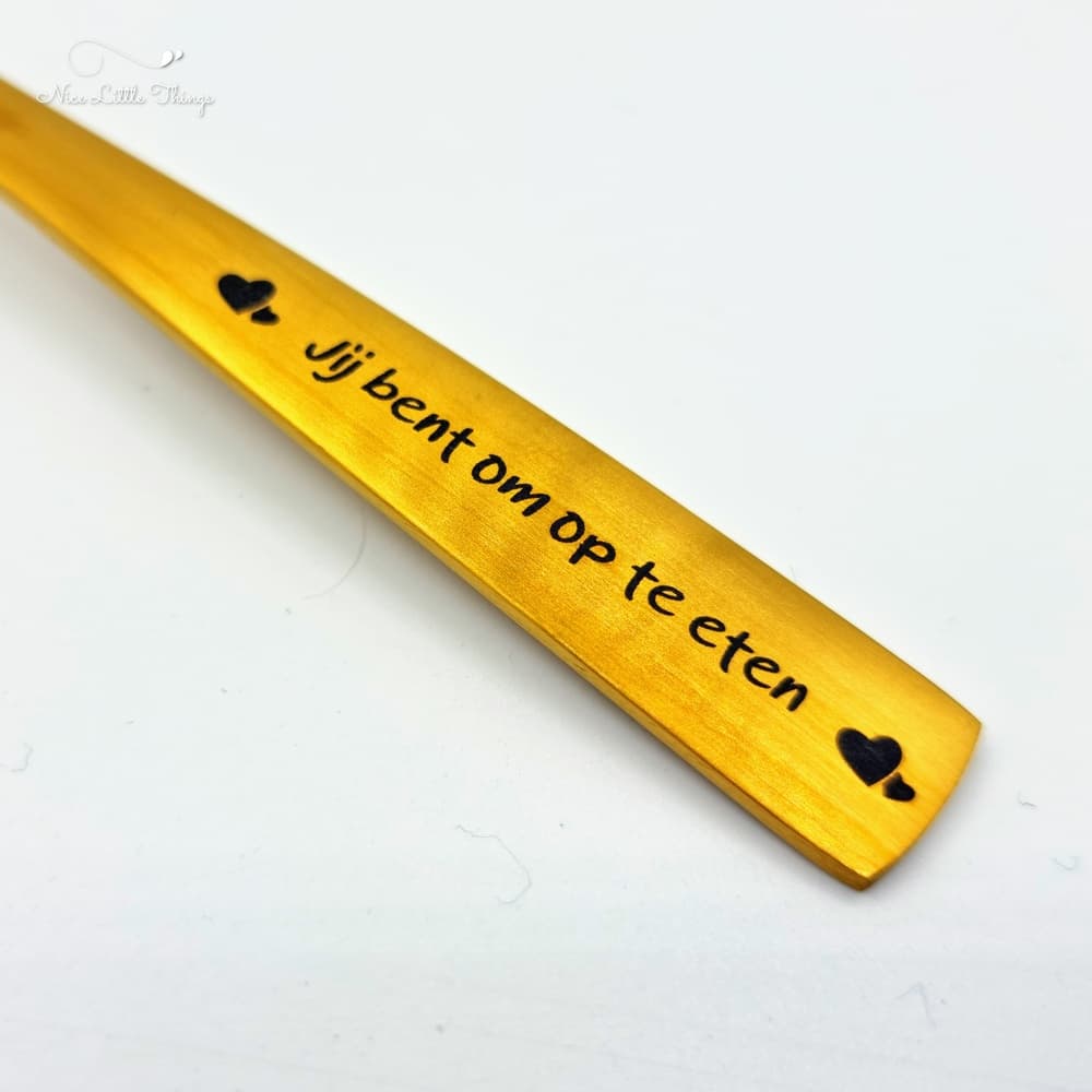 gouden nutella lepel