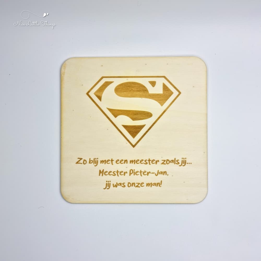 wooden greeting card