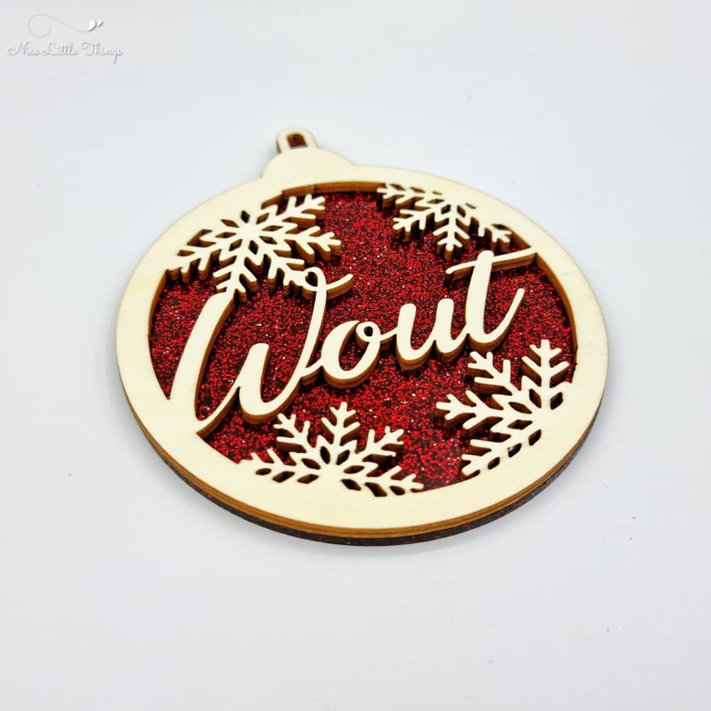 multilayer Christmas balls-glitter