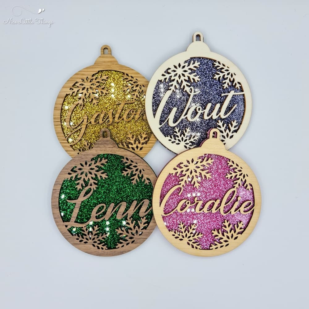 multilayer Christmas balls-glitter