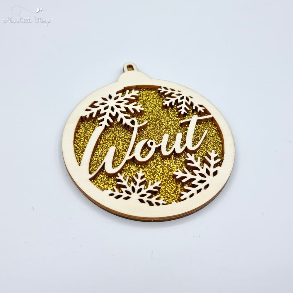 multilayer Christmas balls-glitter