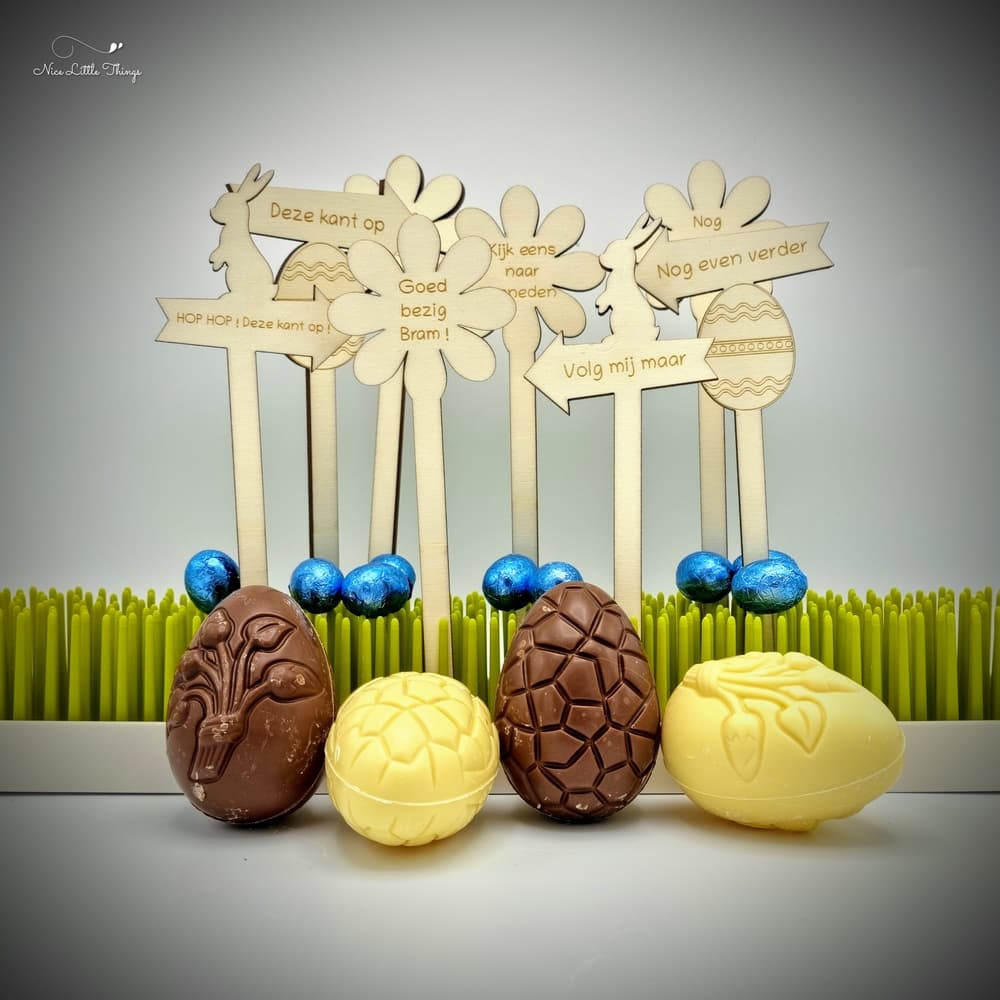 wegwijzers voor paaseierenzoektocht