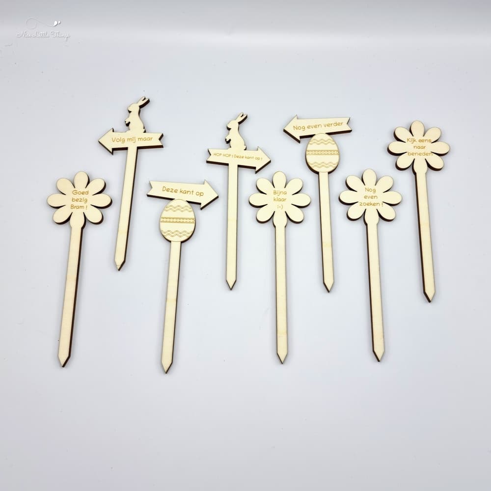 wegwijzers voor paaseierenzoektocht