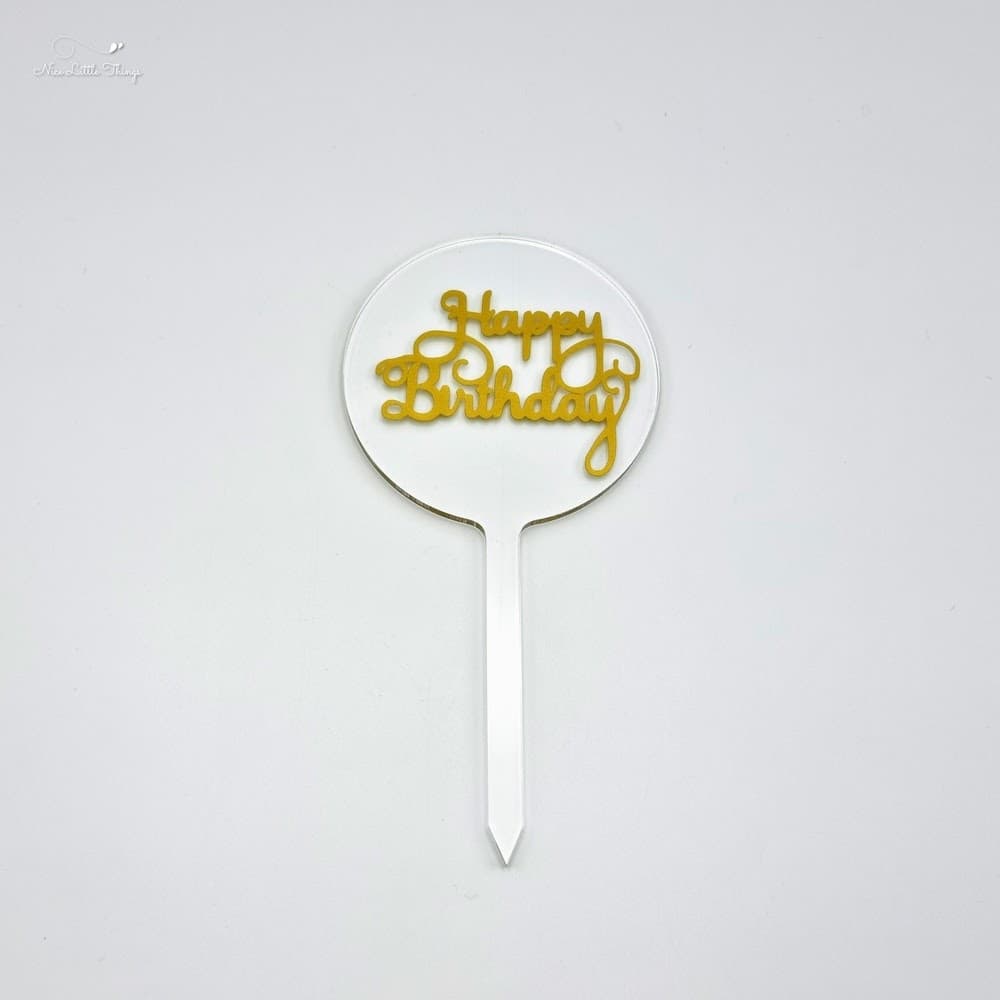 Cake topper Plexi Happy Birthday