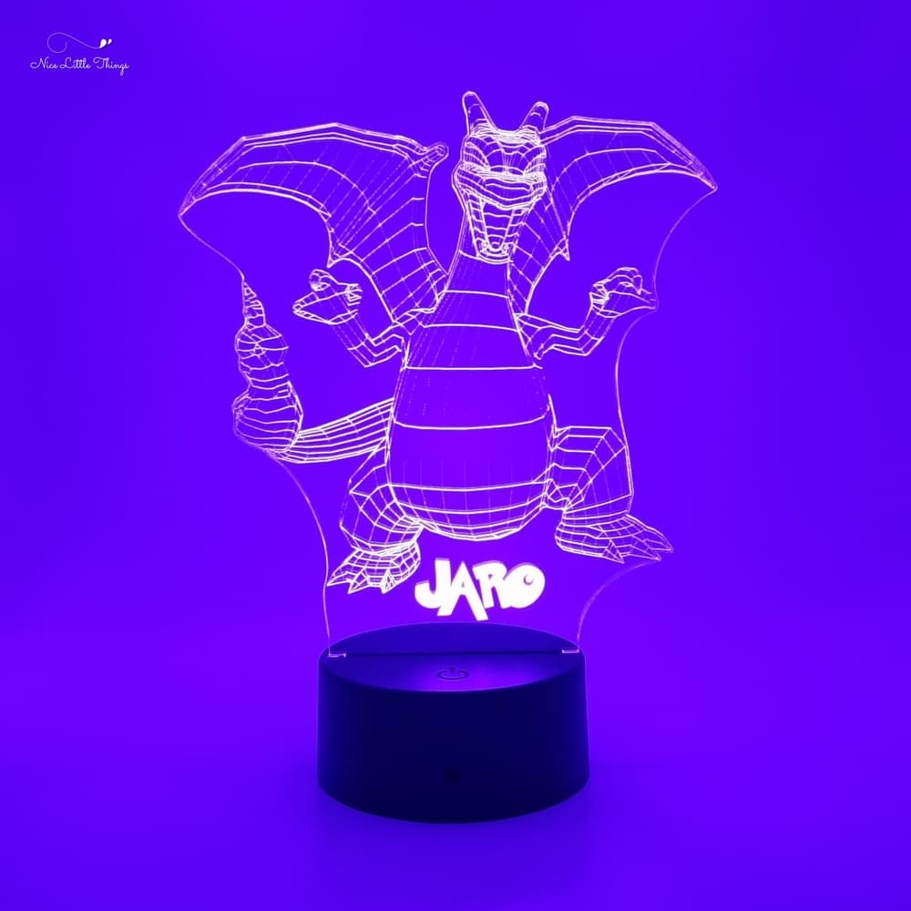 Gepersonaliseerde RGB LEDlamp Pokemon Charizard