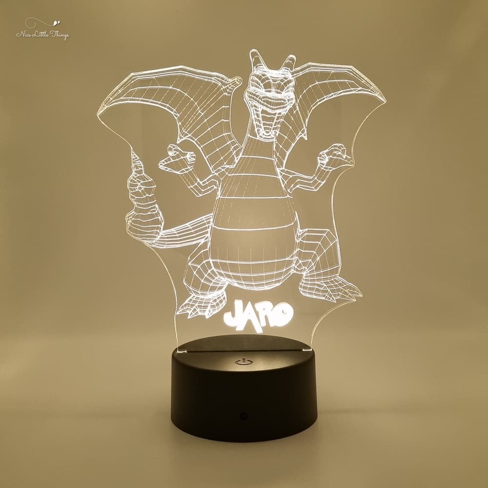 Gepersonaliseerde RGB LEDlamp Pokemon Charizard