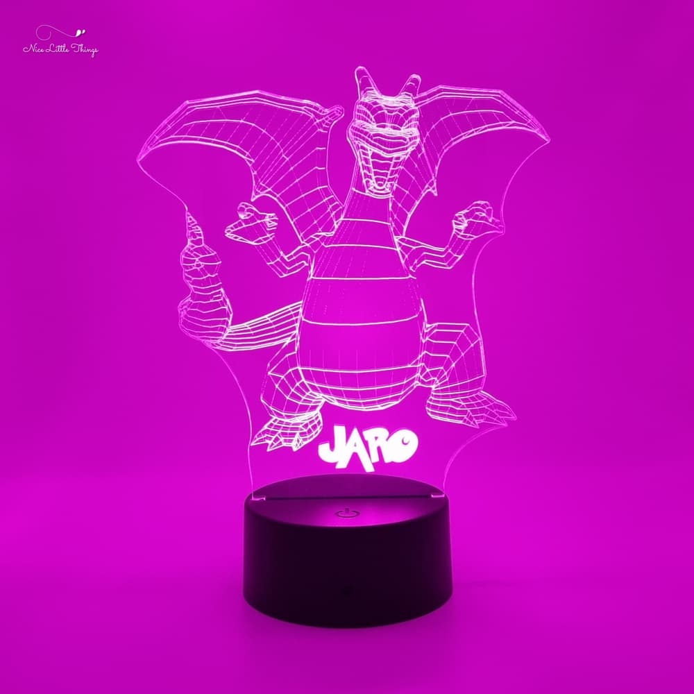 Gepersonaliseerde RGB LEDlamp Pokemon Charizard