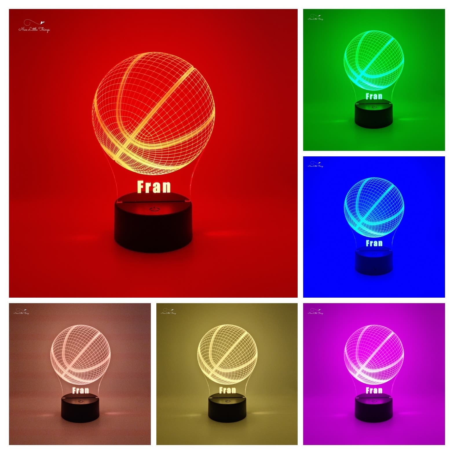 Gepersonaliseerde RGB LEDlamp Basketbal