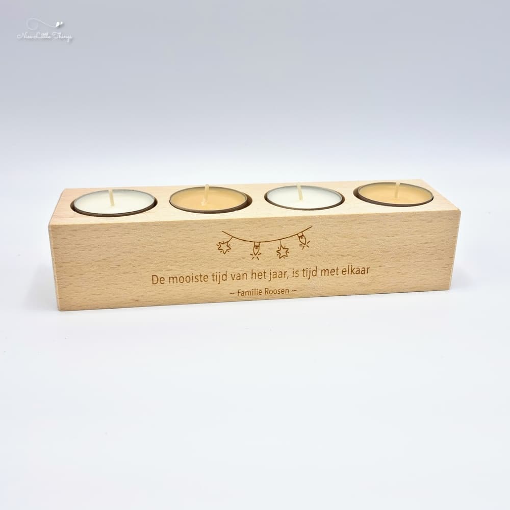 Gepersonaliseerde Theelichthouder Kerstmis