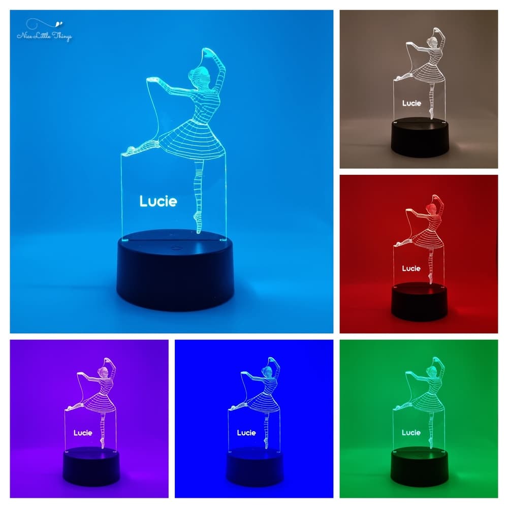 Gepersonaliseerde RGB LEDlamp Ballerina