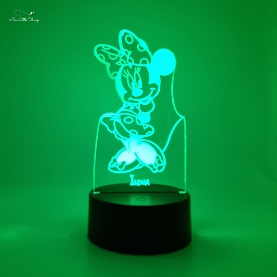 Gepersonaliseerde RGB LEDlamp Minnie Mouse