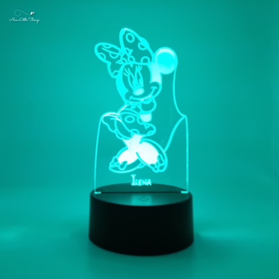 Gepersonaliseerde RGB LEDlamp Minnie Mouse