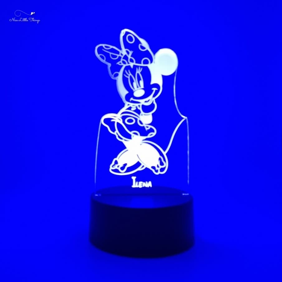 Gepersonaliseerde RGB LEDlamp Minnie Mouse