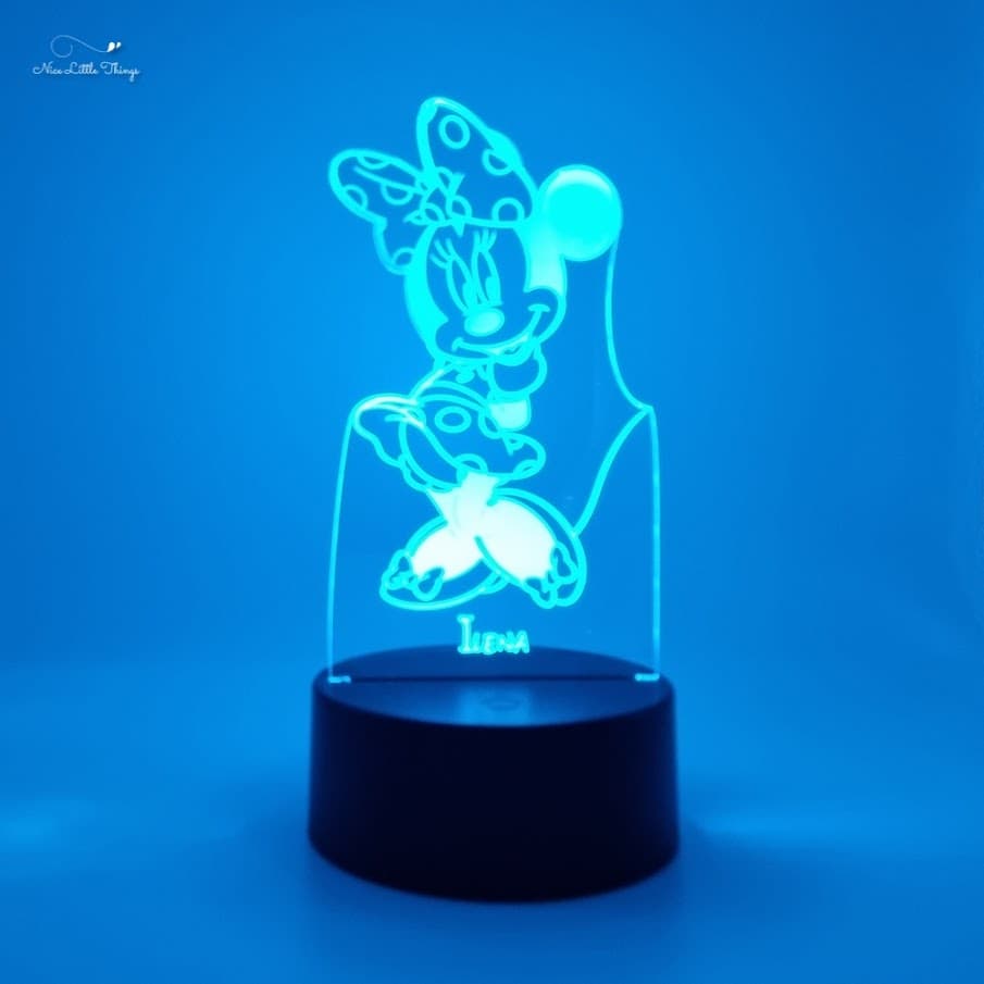 Gepersonaliseerde RGB LEDlamp Minnie Mouse