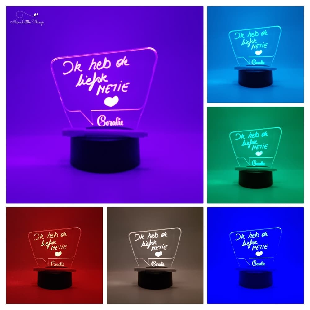 Gepersonaliseerde RGB LEDlamp Tekenen met Licht - Tekstballon