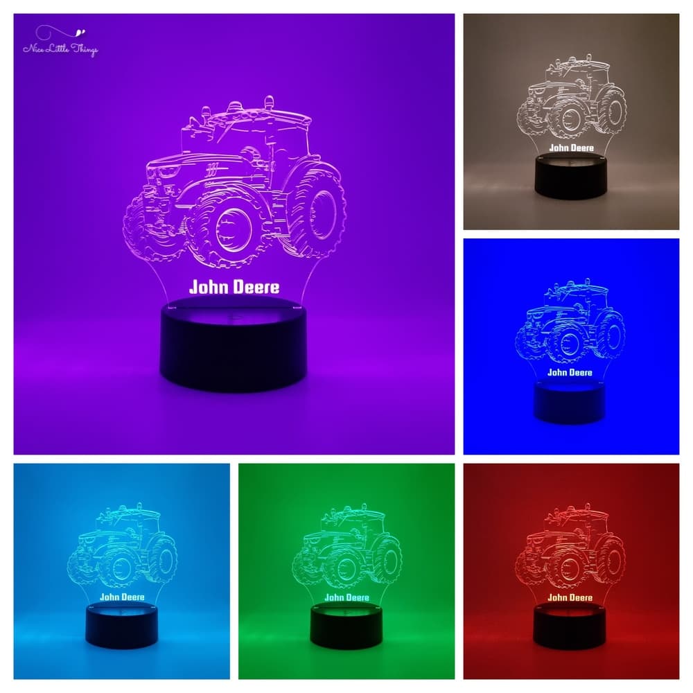 Gepersonaliseerd RGB LEDlampje John Deere tractor