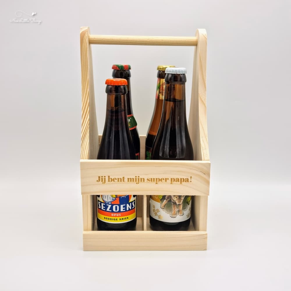 Wooden Beer Crate You are my super Dad