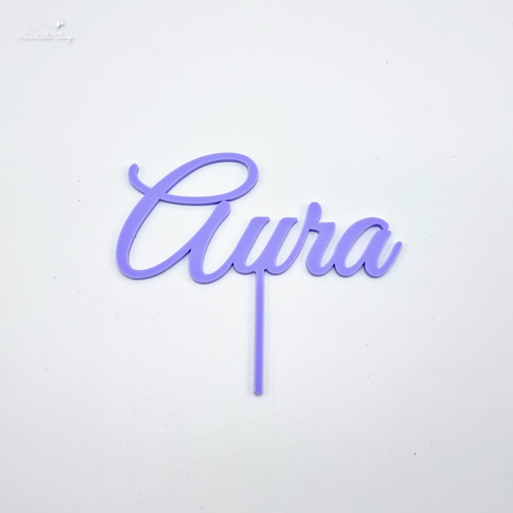 Cake topper with Name Pastel