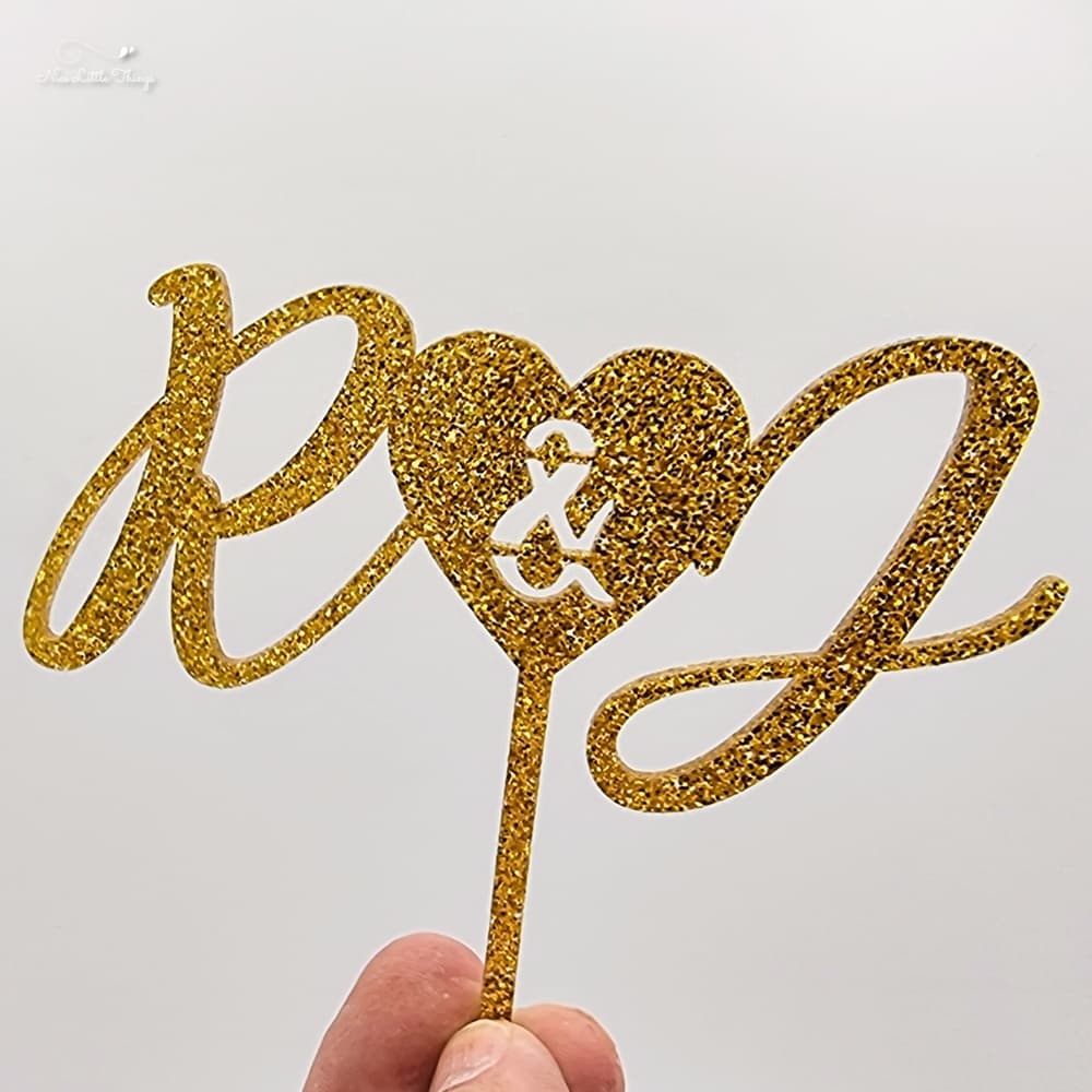 Cake topper with Initials