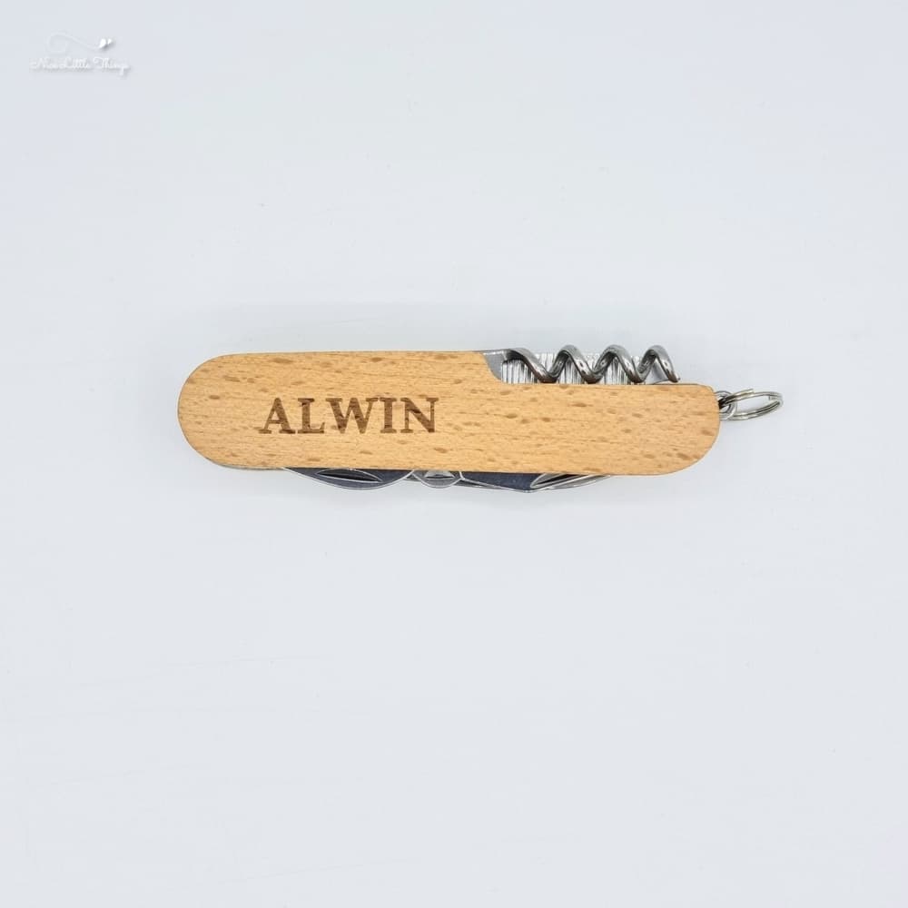 Houten Zakmes met Naam