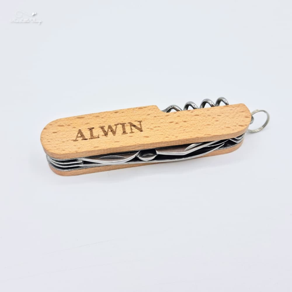 Houten Zakmes met Naam