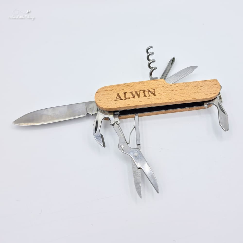 Houten Zakmes met Naam