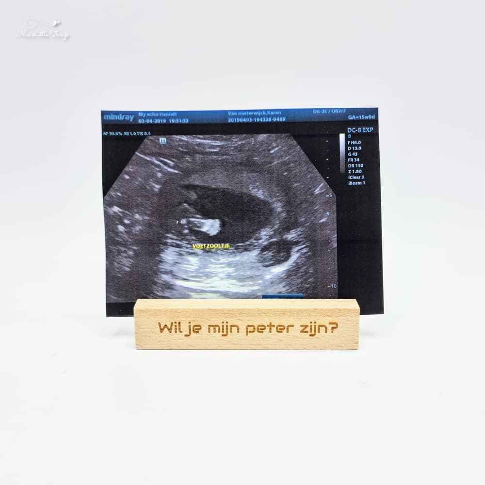 Wooden Photo Holder - Will you be my godfather?