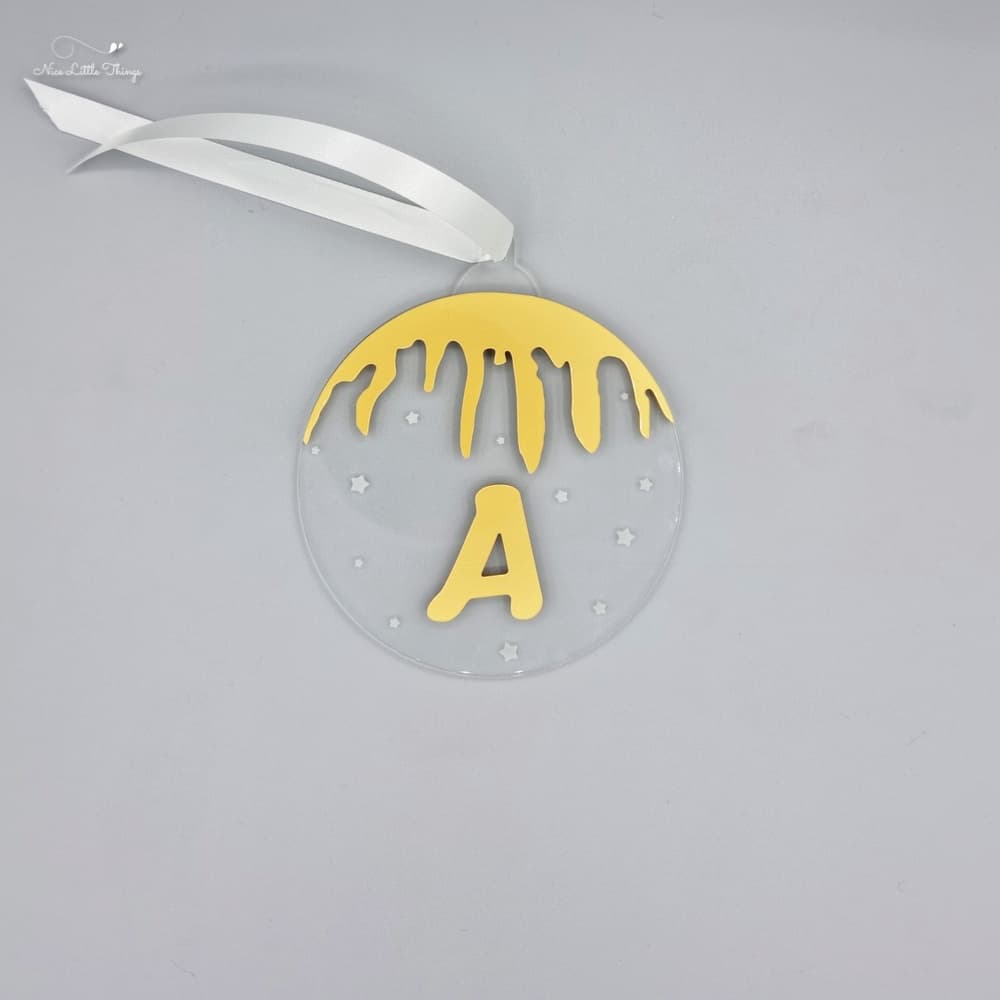 Christmas Ball Plexi with Letter