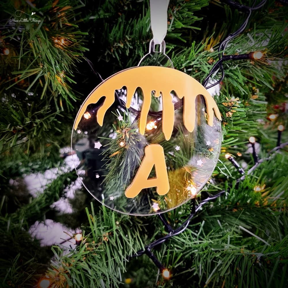Christmas Ball Plexi with Letter