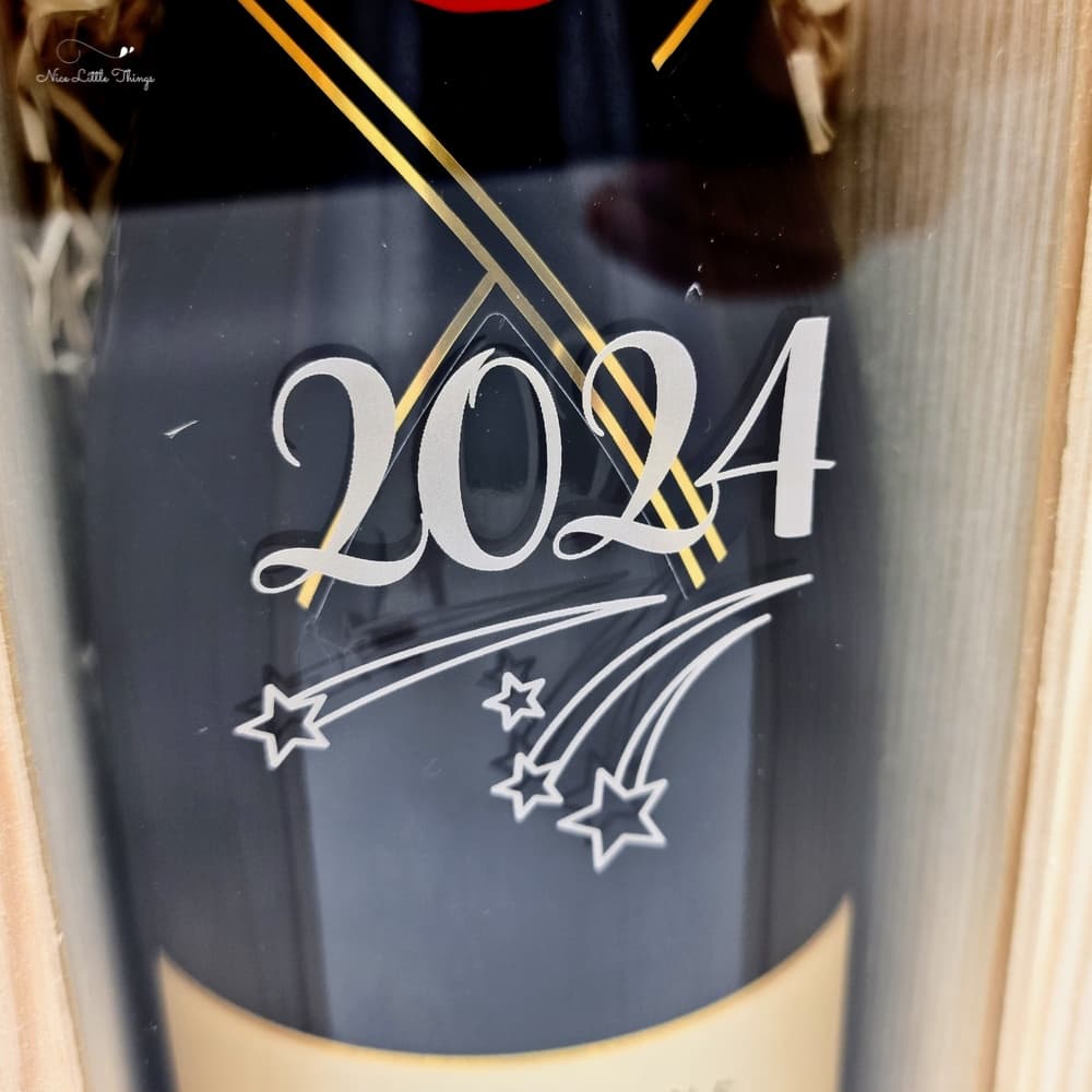 Wijnkist met Transparant deksel - Feestdagen