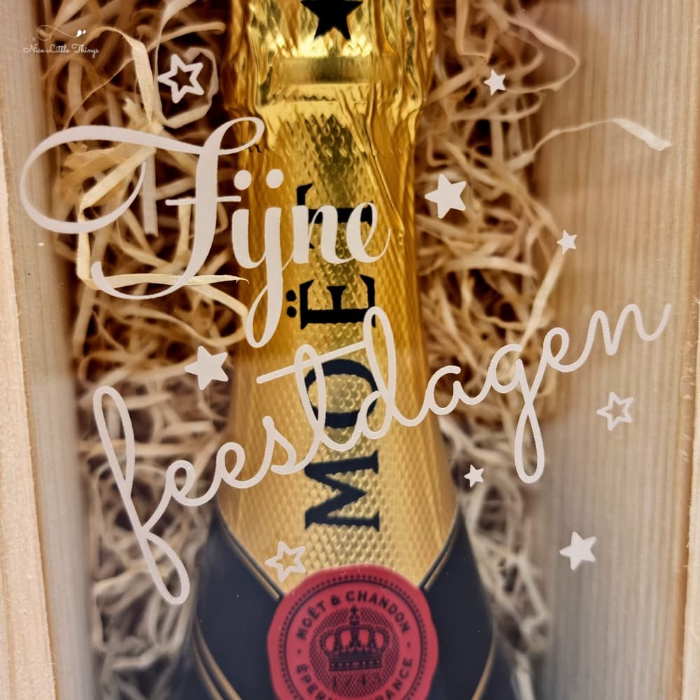 Wijnkist met Transparant deksel - Feestdagen