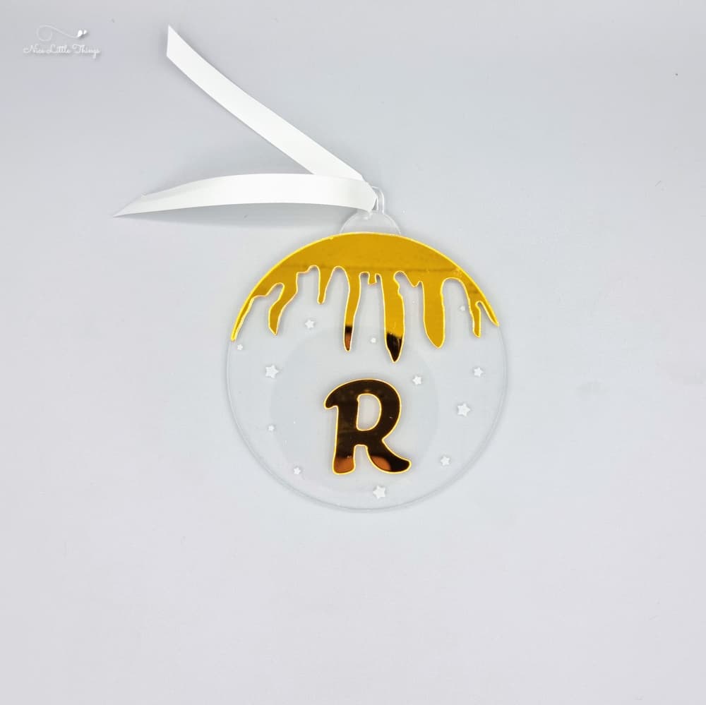 Christmas Ball Plexi with Letter