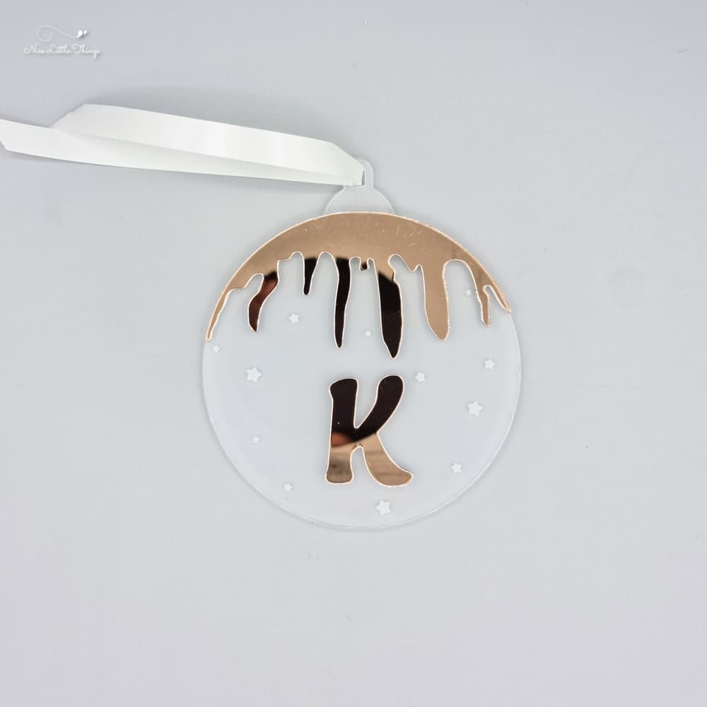 Christmas Ball Plexi with Letter