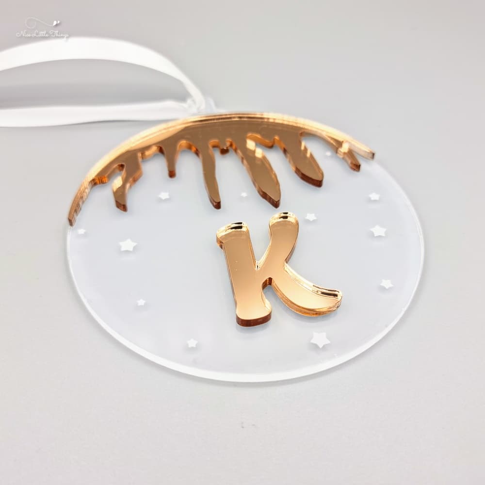 Christmas Ball Plexi with Letter