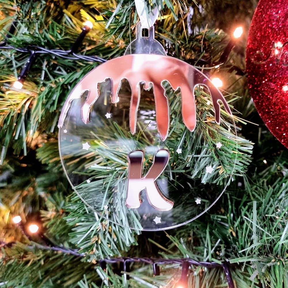 Christmas Ball Plexi with Letter