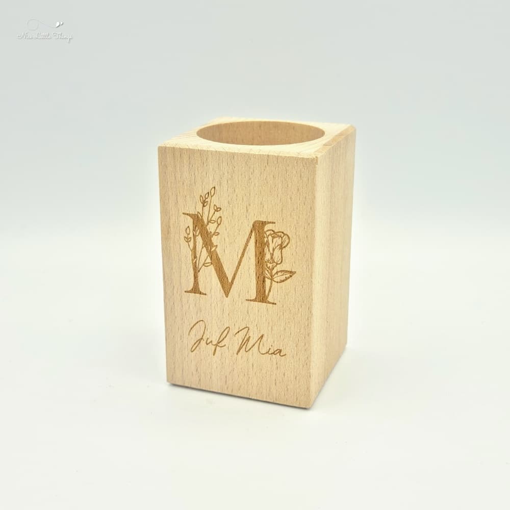 Gepersonaliseerde Pennenhouder met Bloemen