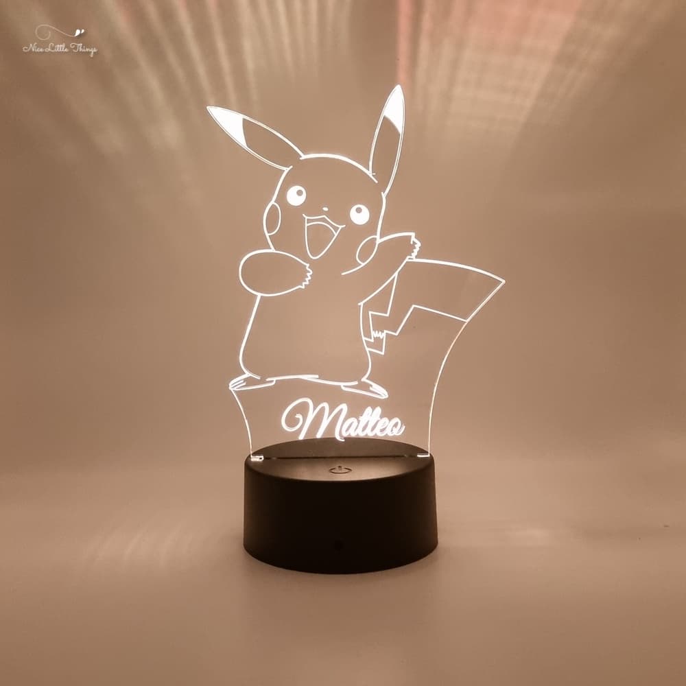 Gepersonaliseerde RGB LED lamp Pokemon Pikachu