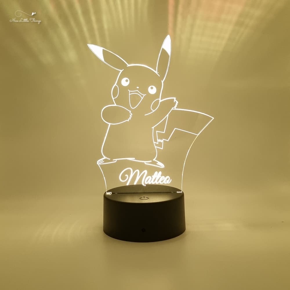 Personalised RGB LED lamp Pokemon Pikachu
