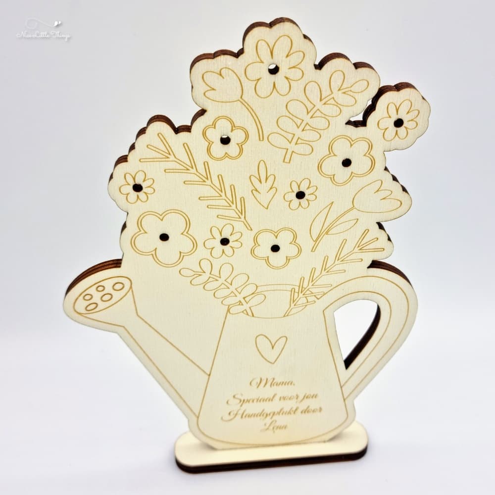 Gepersonaliseerde display voor handgeplukte bloemen