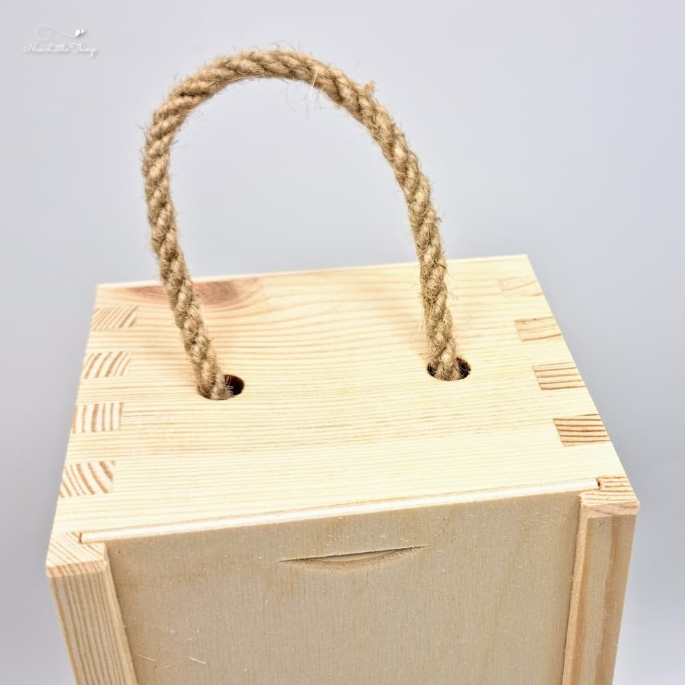 Wijnkist solo met koord