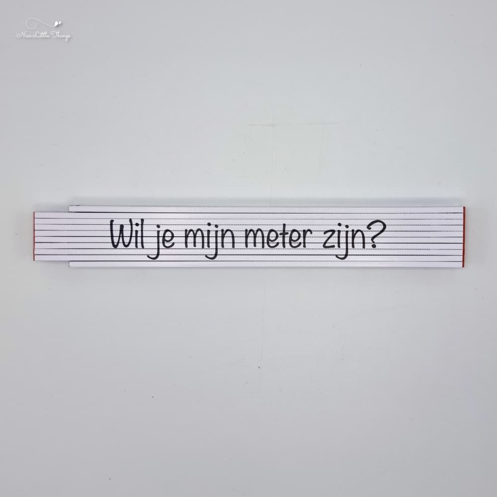 Folding ruler "Will you be my godmother?"