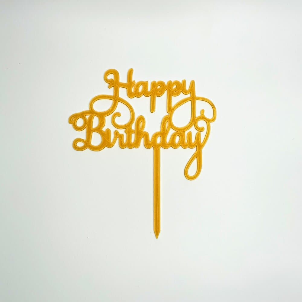 Cake topper Happy Birthday 3