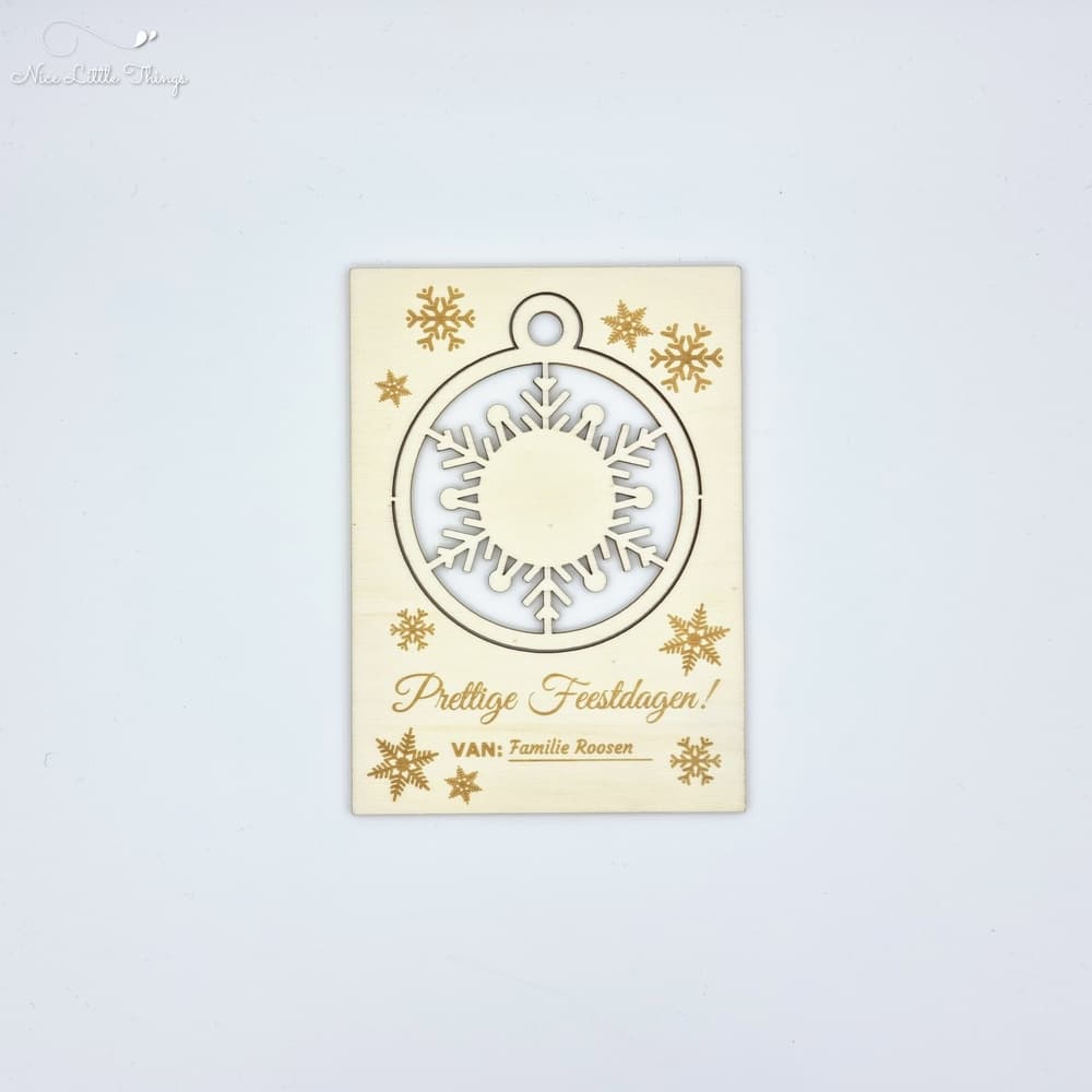 Carte de Noël Boule de Noël imprimable (lot de 2)