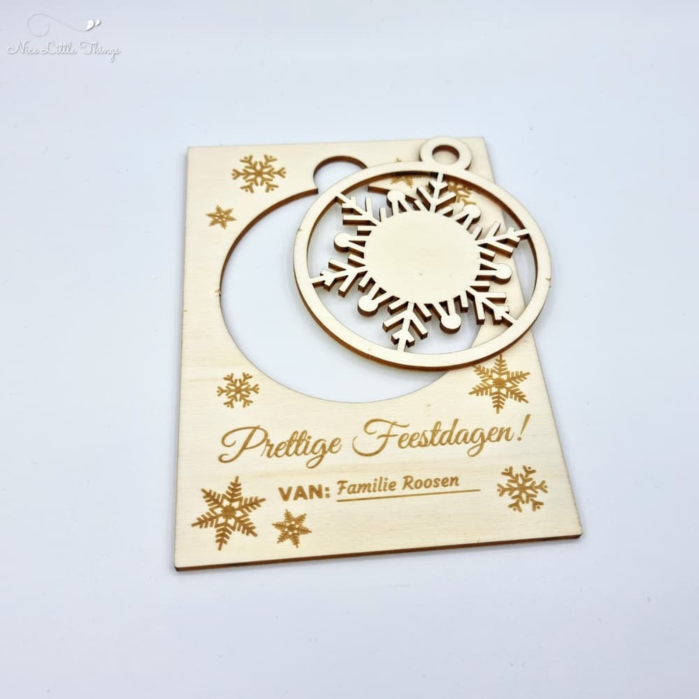 Carte de Noël Boule de Noël imprimable (lot de 2)