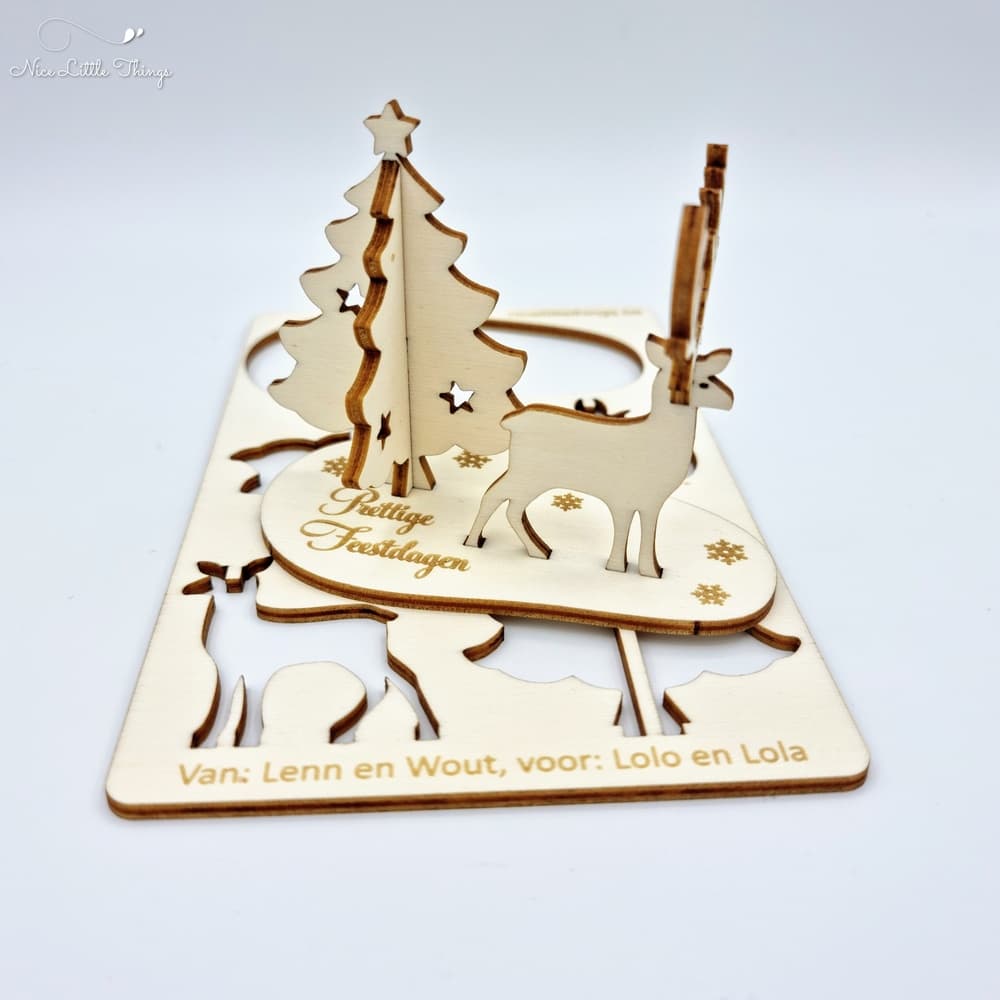 Carte de Noël Pop Up Renne