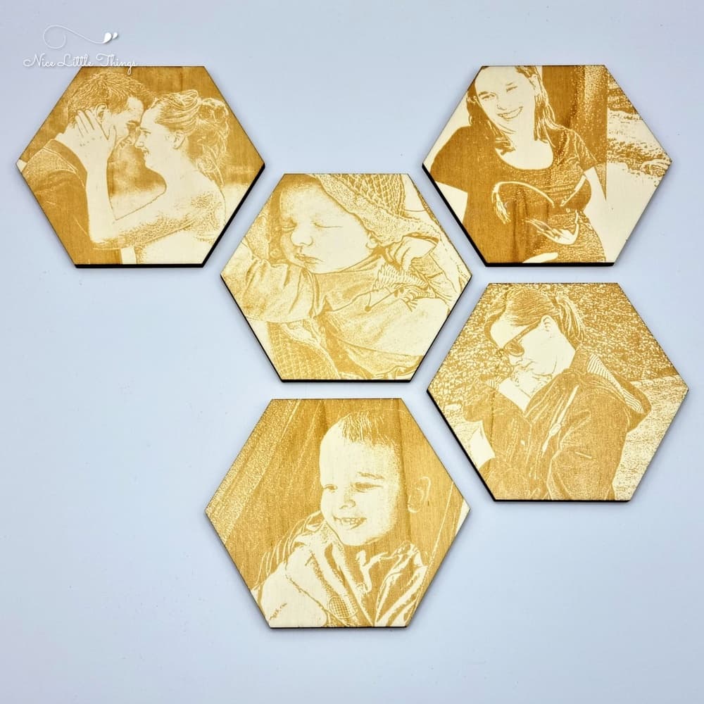 photo collage hexagon