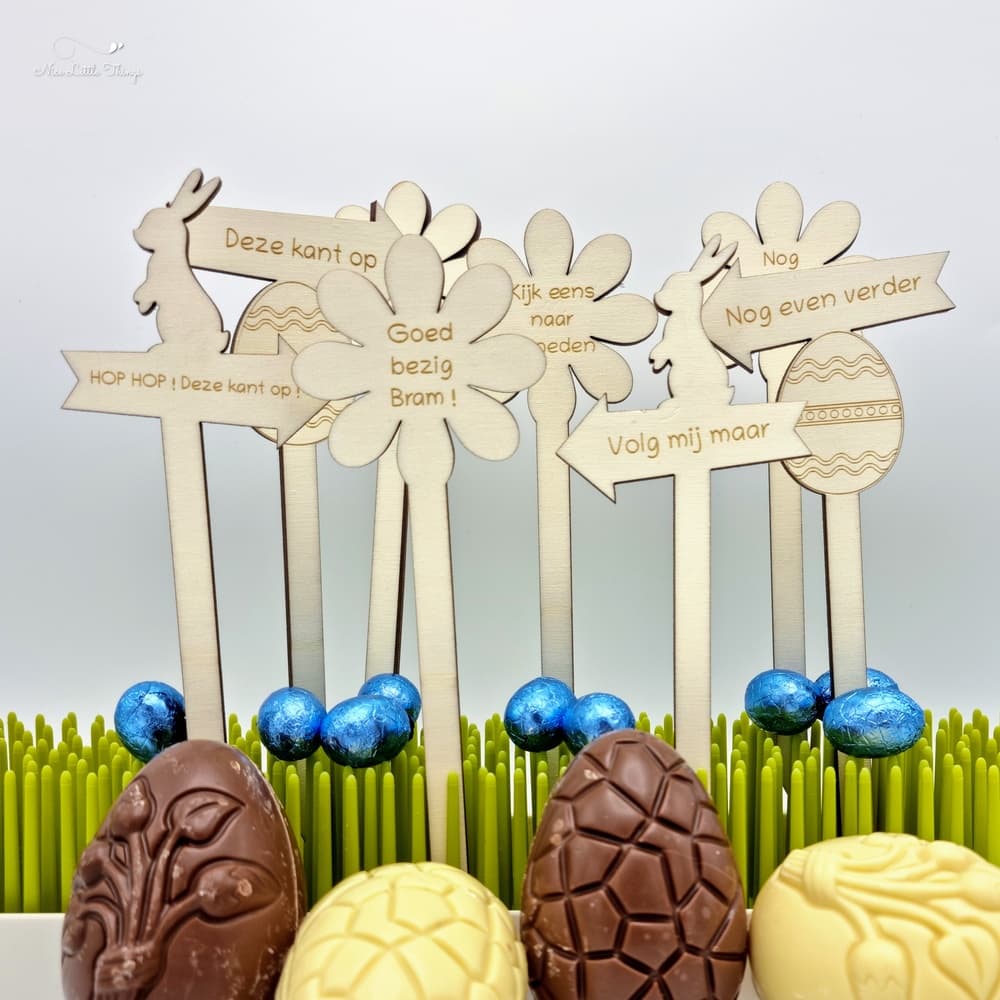 signposts for easter egg hunt