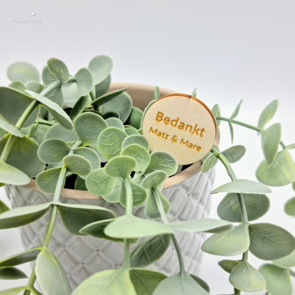 Houten Plantenprikker met Naam